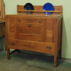 Limbert small sideboard, original finish.  Signed. Stickley era. 